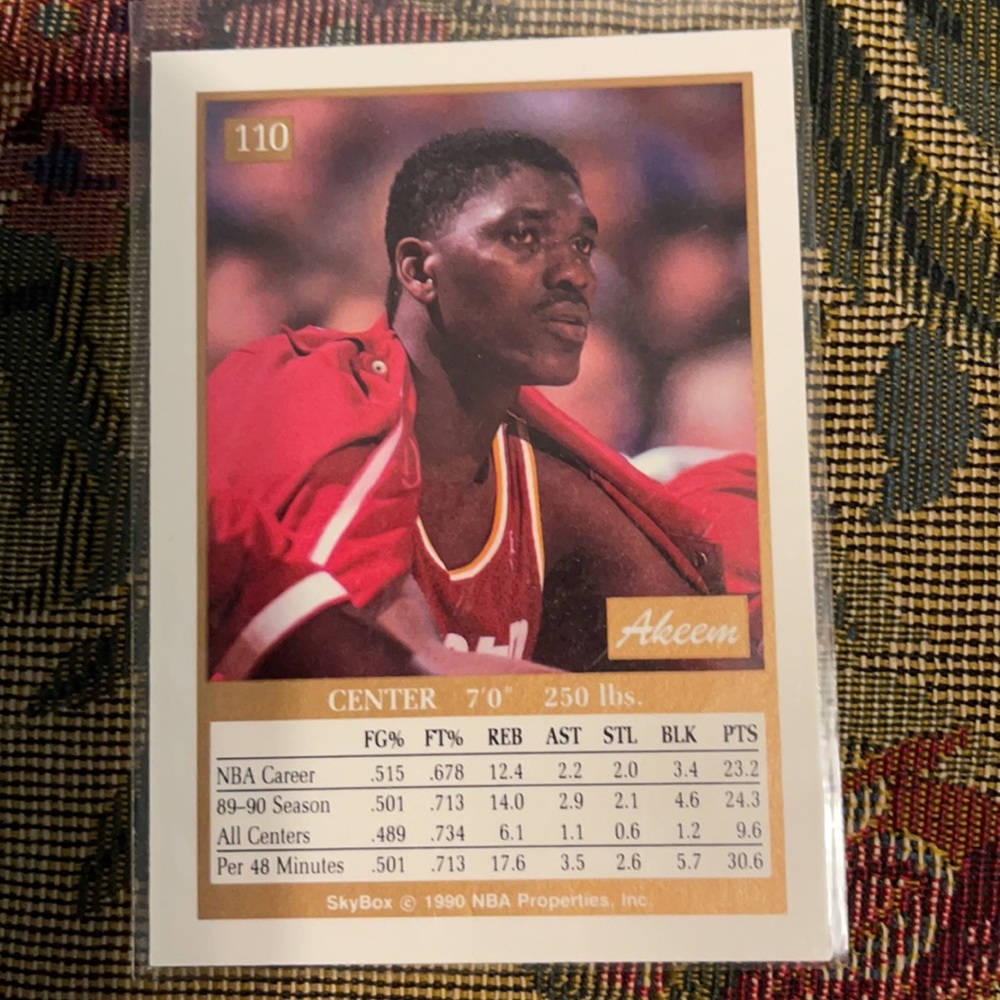 🌼SKYBOX PLAYER CARDS (3) AKEEM OLAJUWON #34 Rockets